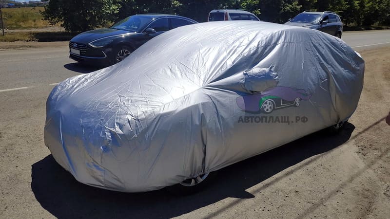 Защитный чехол-тент на седан Mazda 3 '2009-11 вид сбоку
