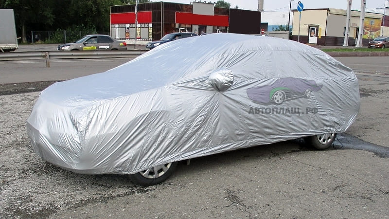 Защитный тент для Nissan Almera '2012-18 вид сбоку