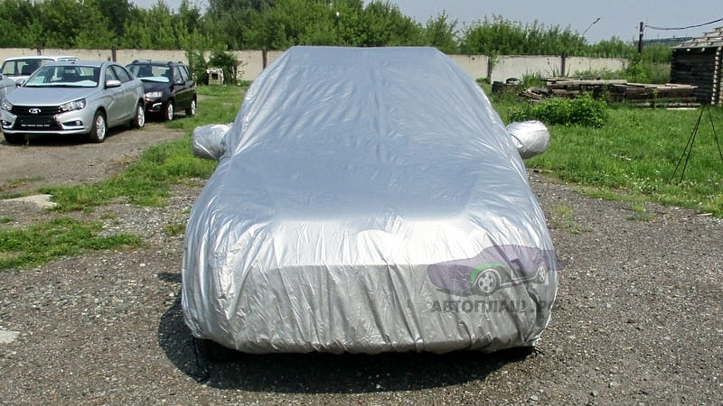Модельный тент-чехол для авто Lada Kalina SW Cross вид спереди