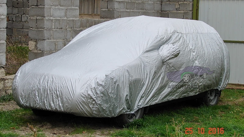 Модельный тент на авто Lada Priora вид сбоку